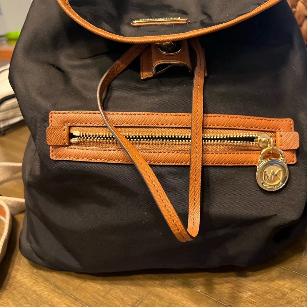 Michael Kors Black and Brown Backpack - Picture 3 of 6